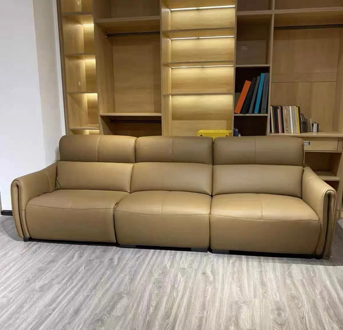 Grecian Leather Electric Recliner Sofa