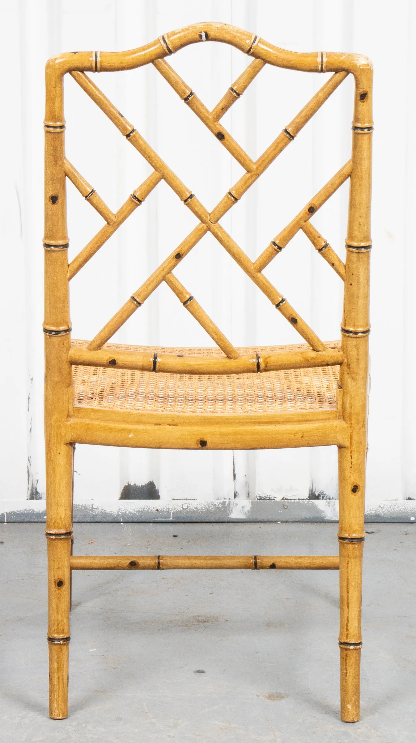 Hollywood Regency Style Faux Bamboo Side Chair