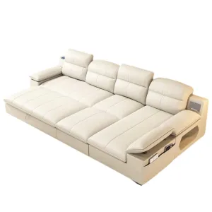 Joshua Scratch Resistant Leather Sofa Bed