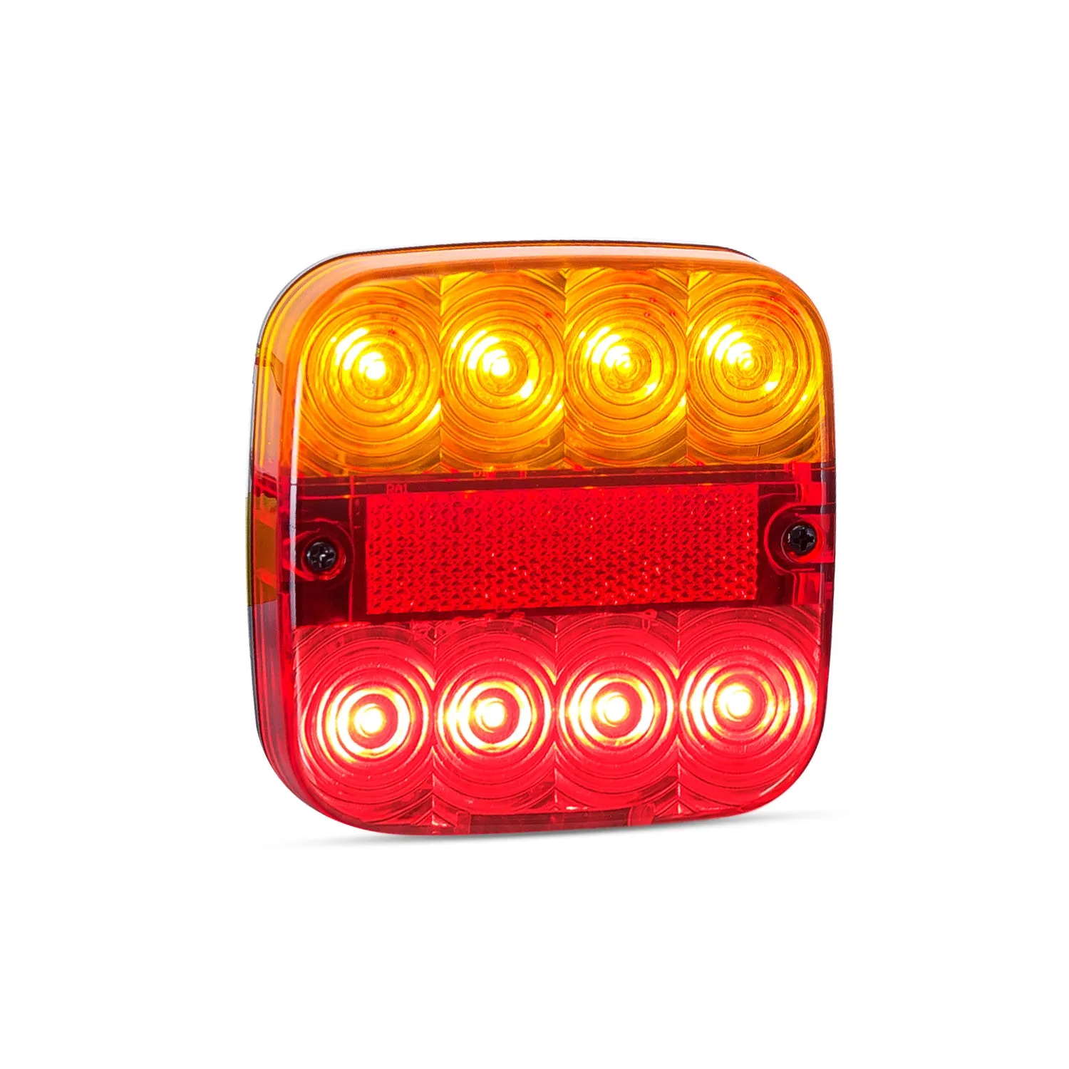 LED Autolamps 99ARL2 Square Rear Combination LED Lamps with Inbuilt Reflector and Licence Plate Lamp