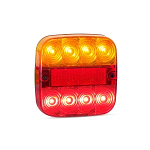 LED Autolamps 99ARL2 Square Rear Combination LED Lamps with Inbuilt Reflector and Licence Plate Lamp