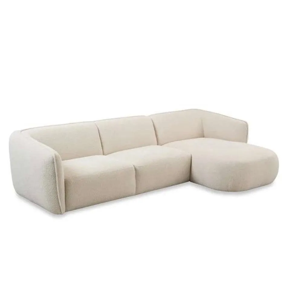 Lourve Sectional Curve Chaise Sofa