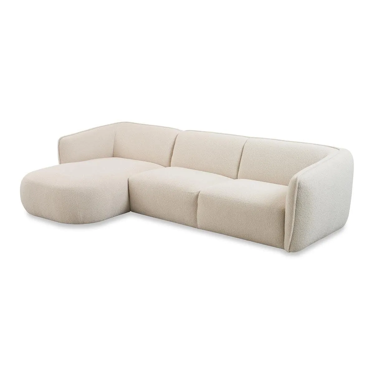 Lourve Sectional Curve Chaise Sofa