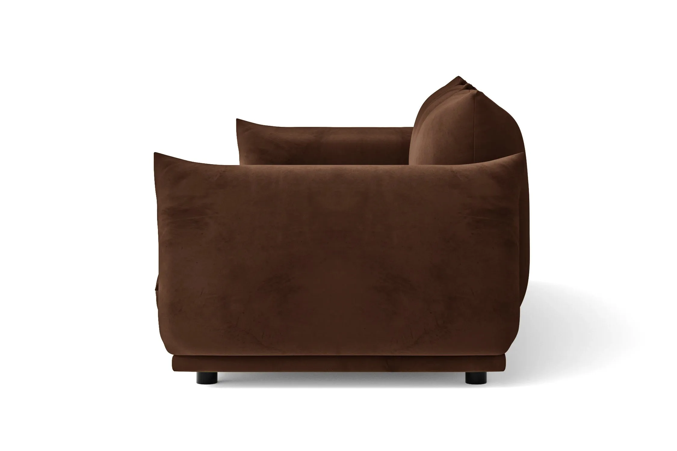 Minneapolis 3 Seater Sofa Coffee Brown Velvet