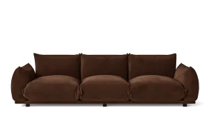 Minneapolis 3 Seater Sofa Coffee Brown Velvet