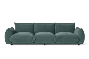 Minneapolis 3 Seater Sofa Teal Velvet