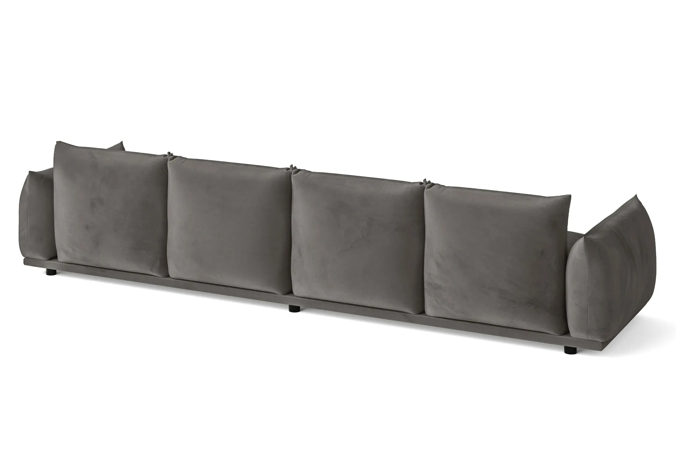 Minneapolis 4 Seater Sofa Grey Velvet