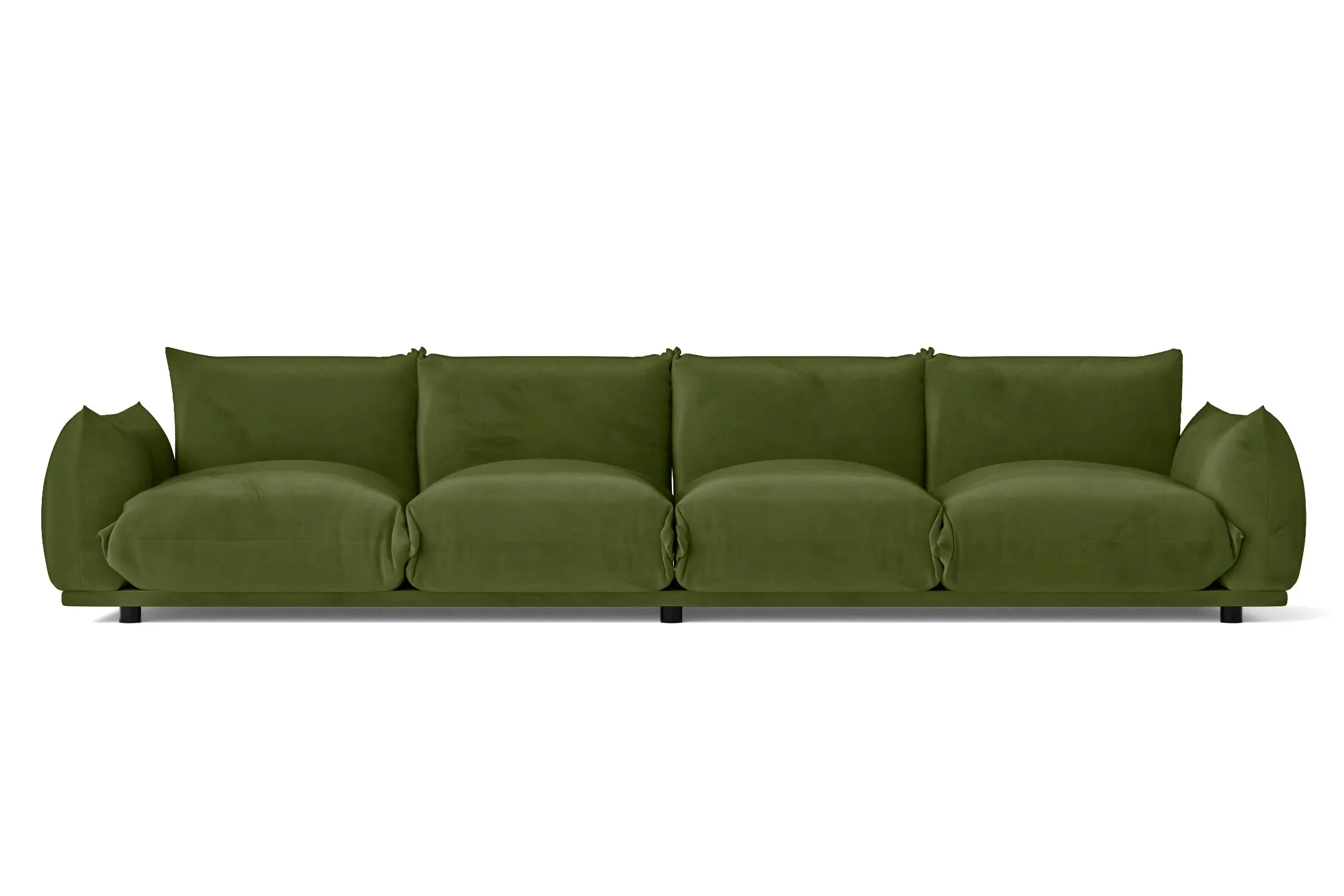 Minneapolis 4 Seater Sofa Lime Velvet