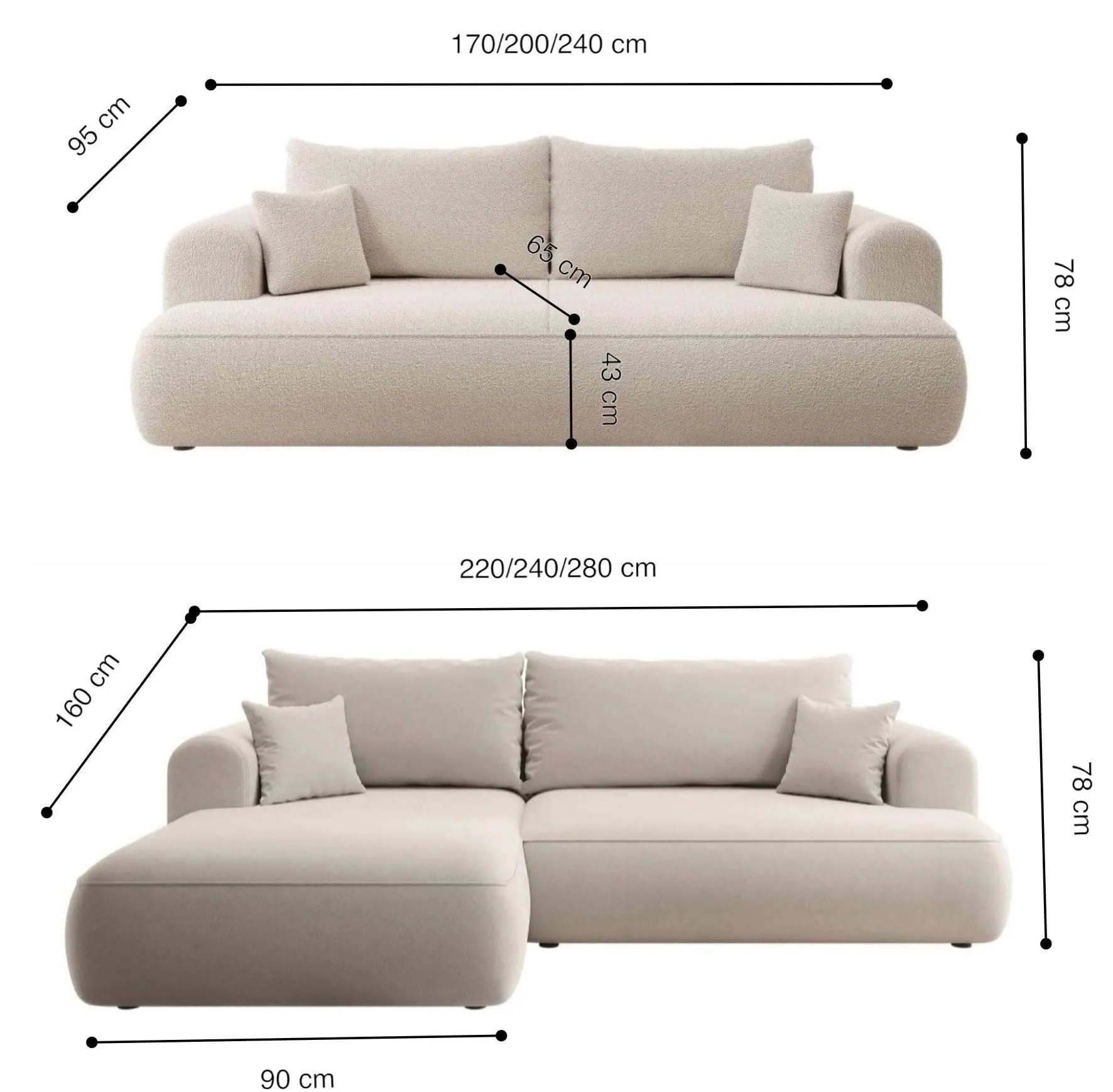 Mona Performance Boucle Sofa