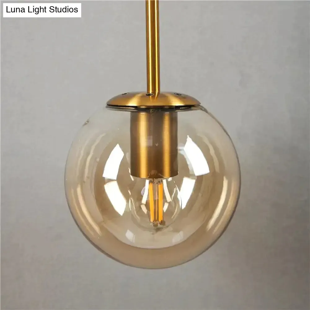 Nordic Retro Modern Glass Ball Wall Lamps for Bedside Living Room Corridor Staircase Lighting