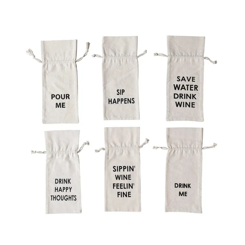 Pour Me Cotton Wine Bag