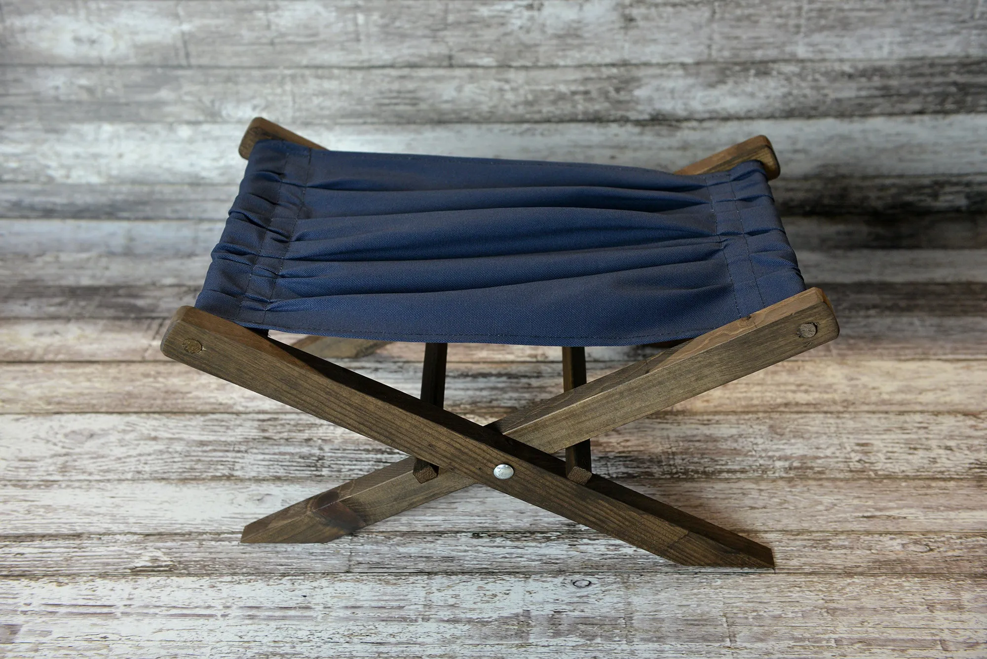 Rustic Deck Chair AND Matching Pillow - Navy Canvas - Interchangeable