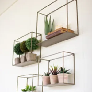 Set Of Four Metal Shelves