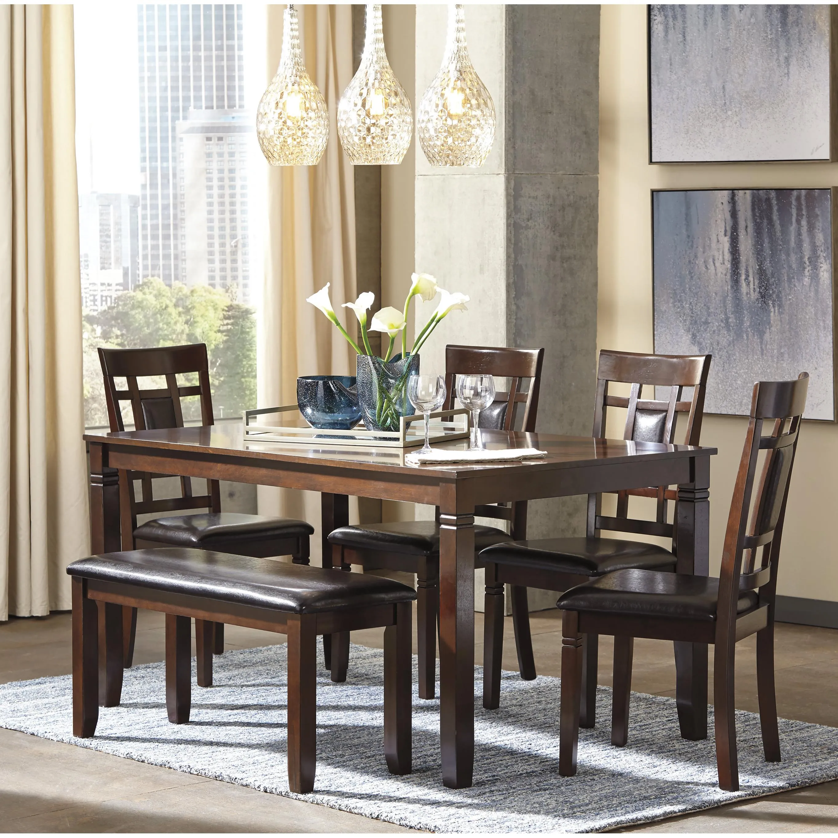 Signature Design by Ashley Bennox 6 pc Dinette D384-325