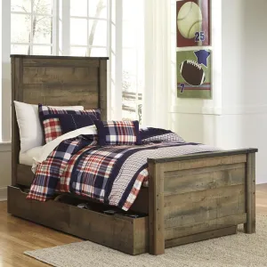 Signature Design by Ashley Trinell B446B8 Twin Panel Bed with 1 Large Storage Drawer