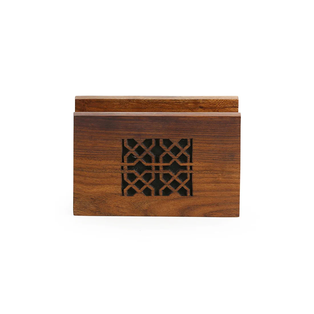 'The Napkin Jaali' Hand Carved Napkin Holder In Sheesham Wood