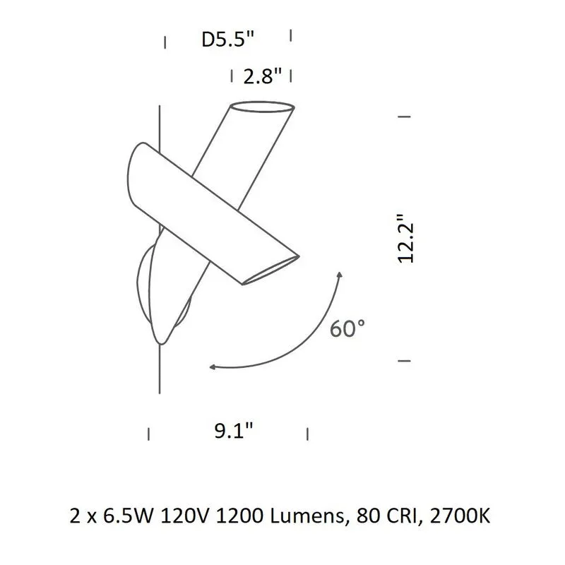 Tubes Wall Light