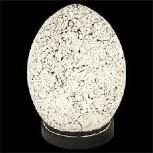 White Mini Mosaic egg lamp