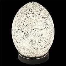 White Mini Mosaic egg lamp