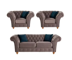 Winchester Malta Grey 3 1 1 Sofa Set by Red Rose